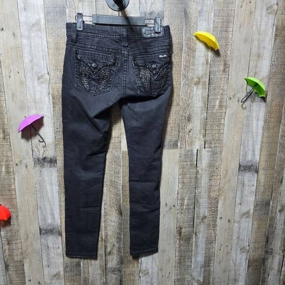 Miss Me Signature Skinny Black Embellished Jeans - Picture 2 of 5